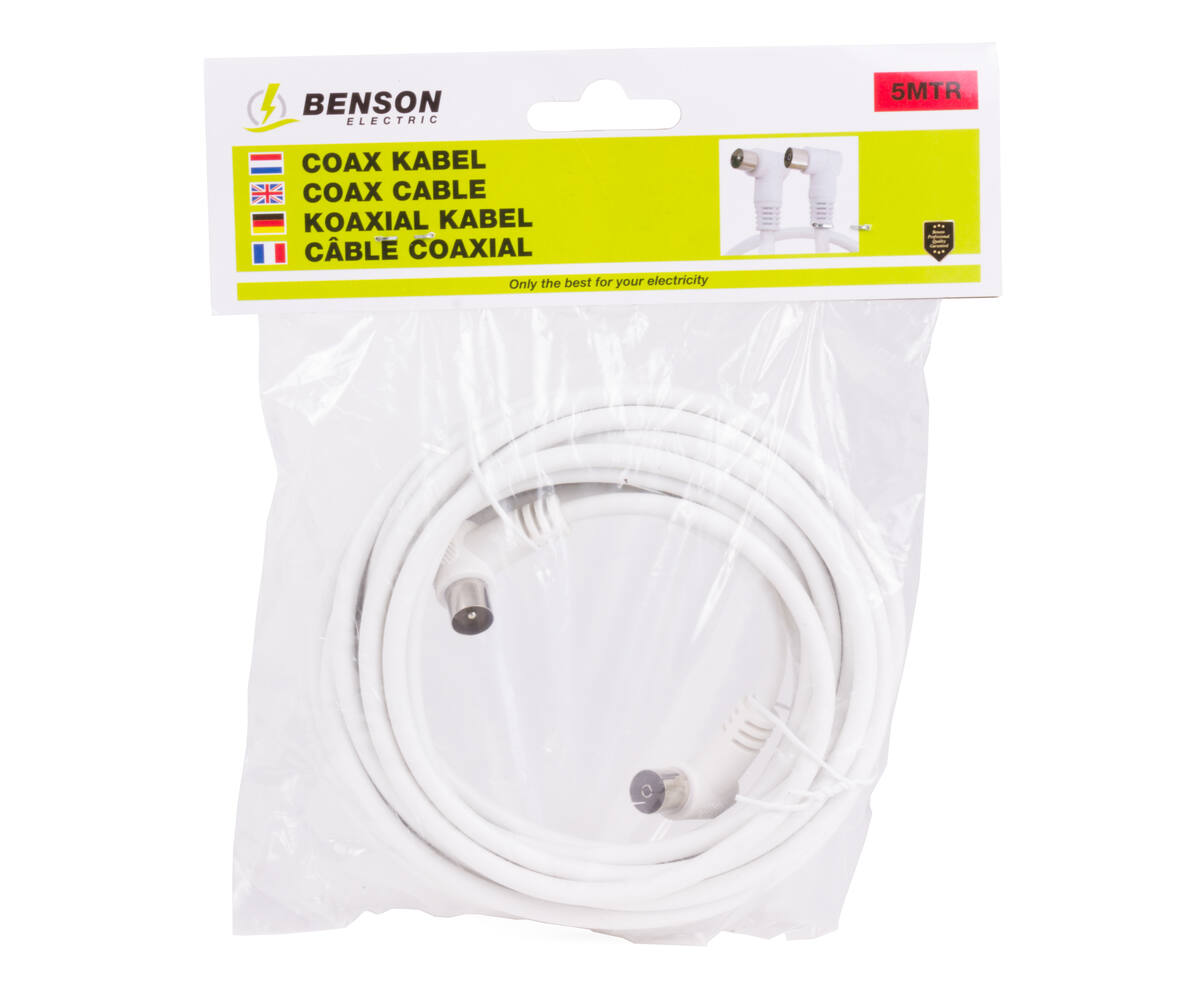 Coax Kabel 5.0m - Storingsvrije Verbinding voor TV en Ontvangers