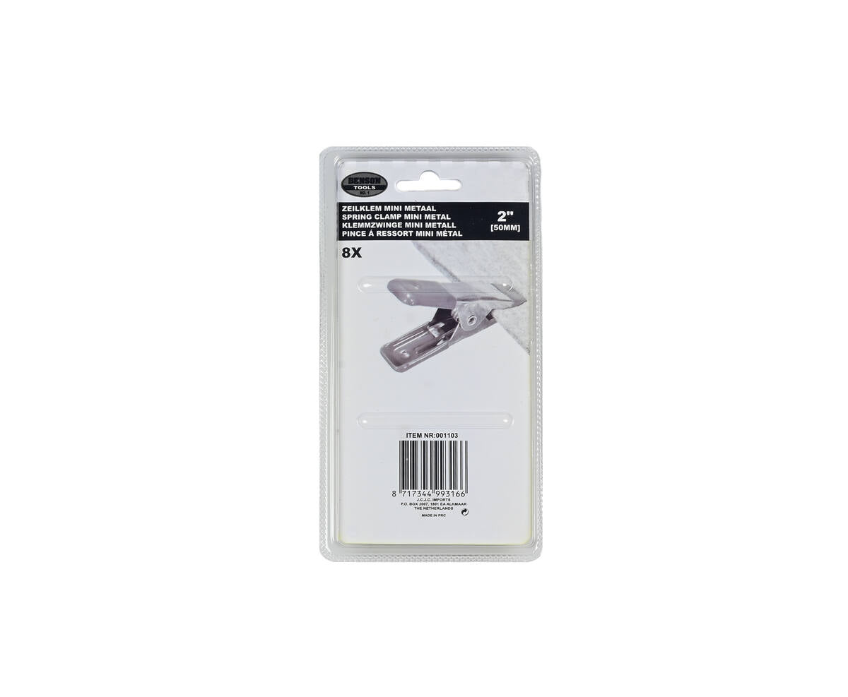 Mini Metaal Zeilklem 20x50mm 8dlg - Perfect voor Zeilen en Doeken