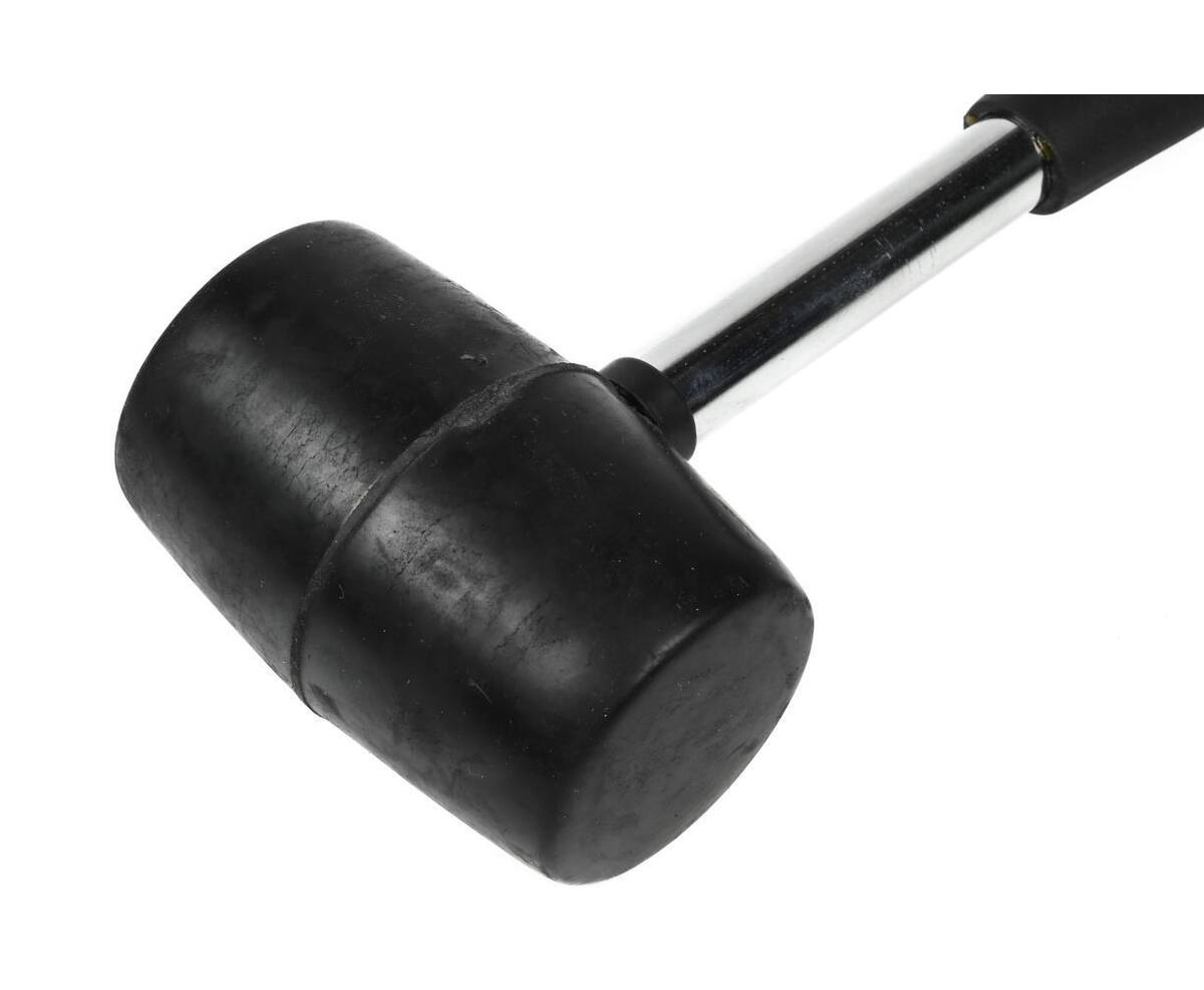 Rubberhamer 5x9 cm, stalen steel, ideaal voor tegelwerk en timmeren.