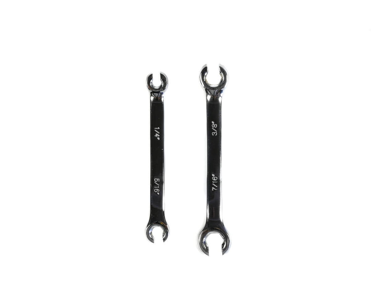 Remleidingsleutel Set: 2-delig, 1/4"-7/16", ideaal voor voertuigen.