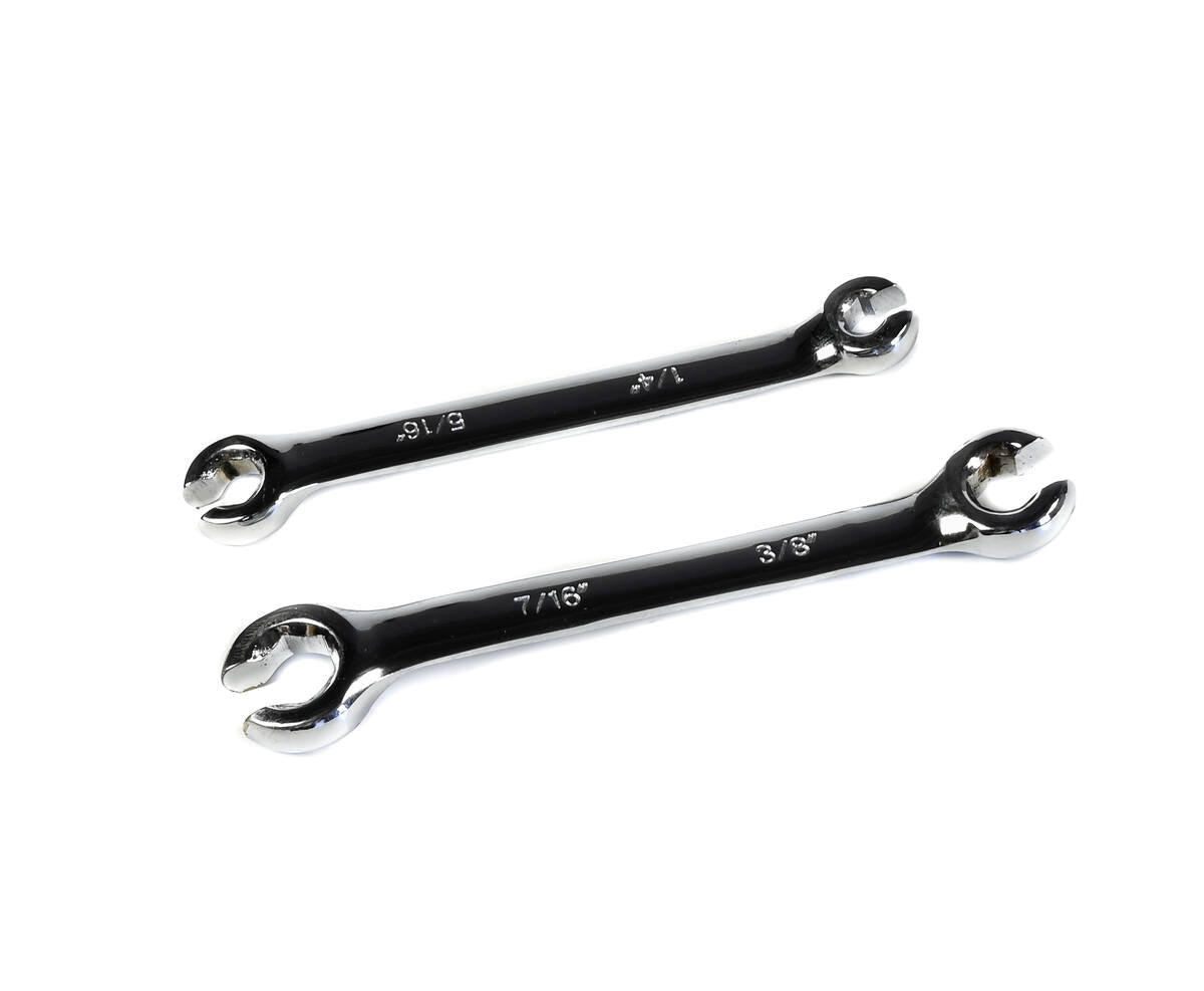 Remleidingsleutel Set: 2-delig, 1/4"-7/16", ideaal voor voertuigen.
