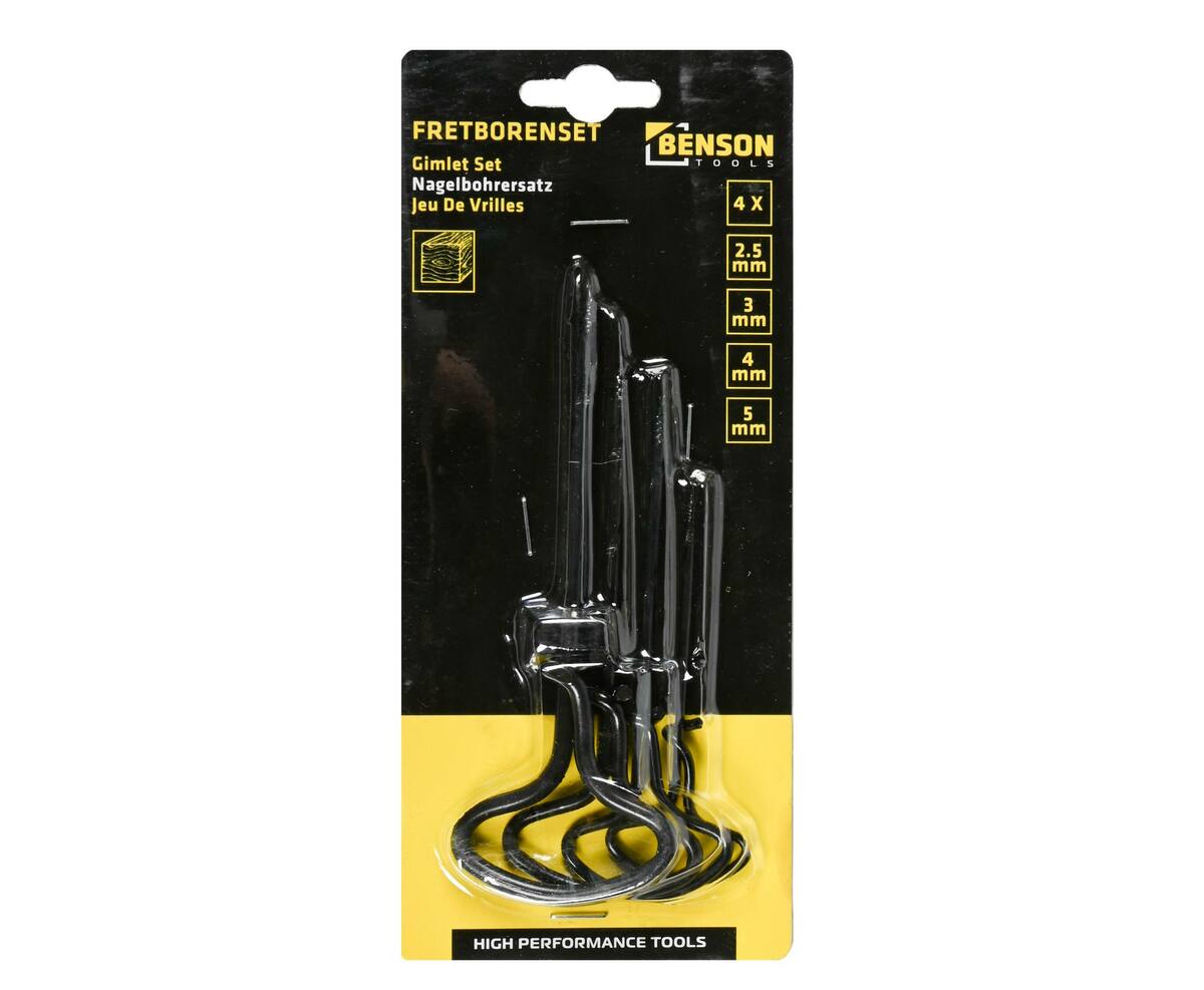 Fretborenset 4 dlg - Precisieboren voor Figuurzaagwerk (2.5-5mm)
