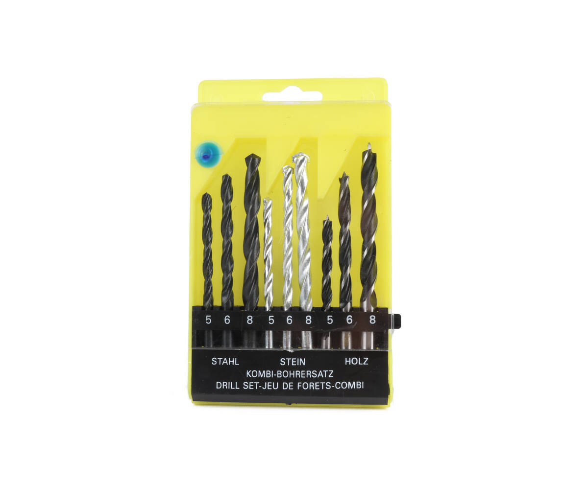9-Delige Boorset: 5mm, 6mm, 8mm voor Hout, Metaal, Steen