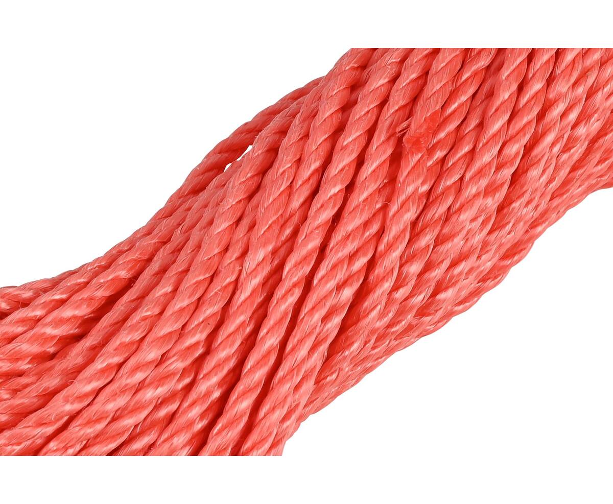 4mm x 25m Oranje Polypropyleen Touw, 175kg MBL, Ideaal voor Camping