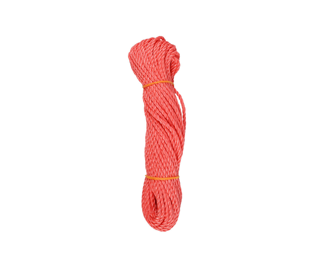 4mm x 25m Oranje Polypropyleen Touw, 175kg MBL, Ideaal voor Camping
