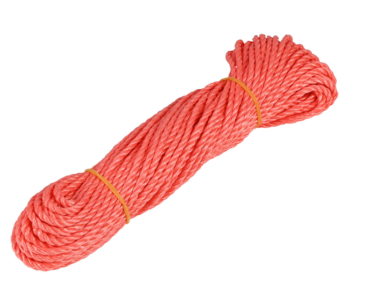 4mm x 25m Oranje Polypropyleen Touw, 175kg MBL, Ideaal voor Camping
