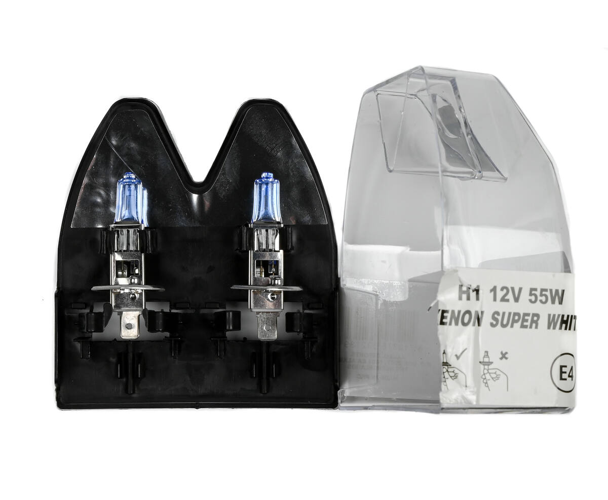 Autolamp H1 12V 55W Xenon Blauw Super Wit, 2 stuks, E4-goedgekeurd