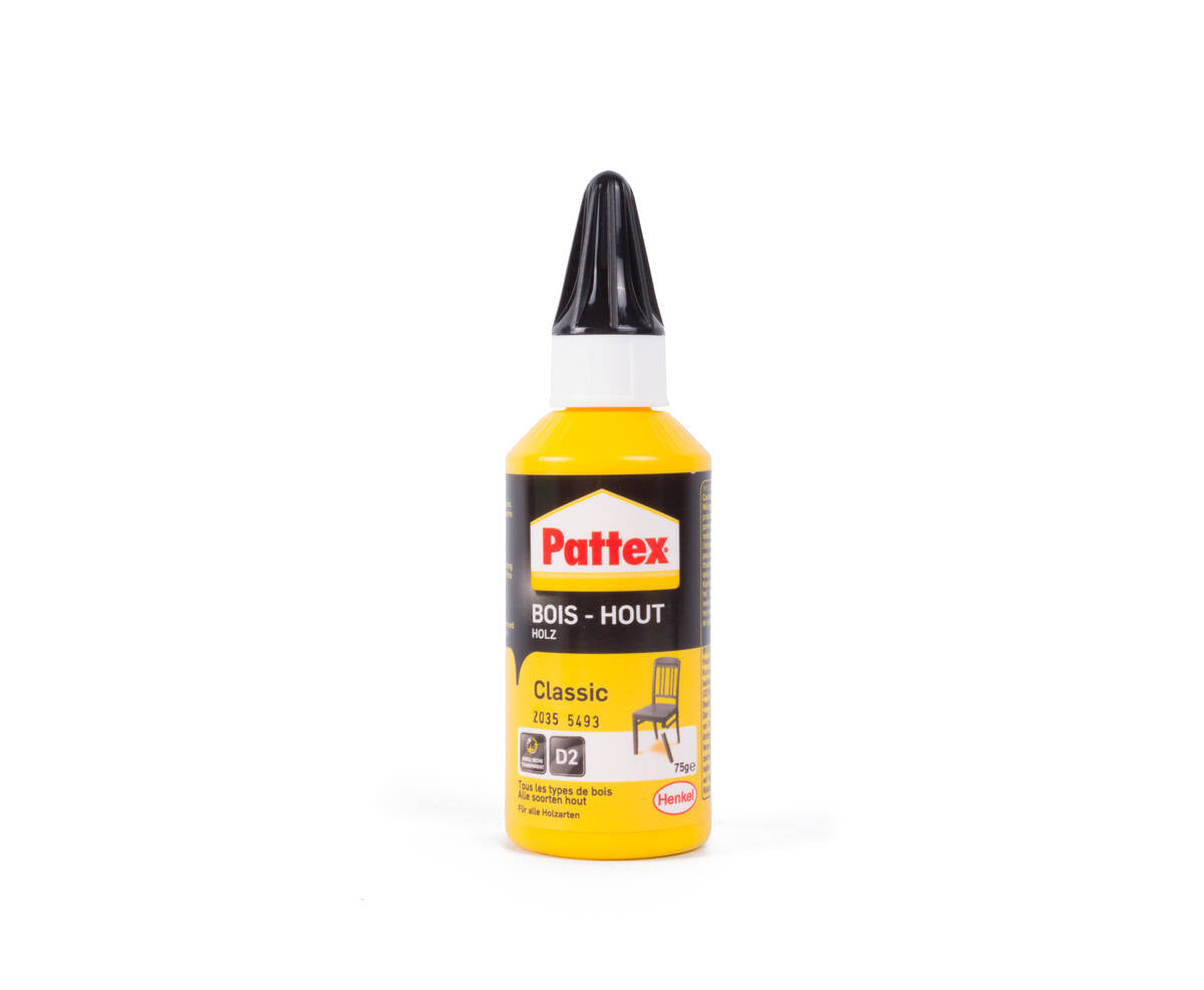 Pattex Houtlijm 75g, snelle droge tijd, ideaal voor houtverbindingen.