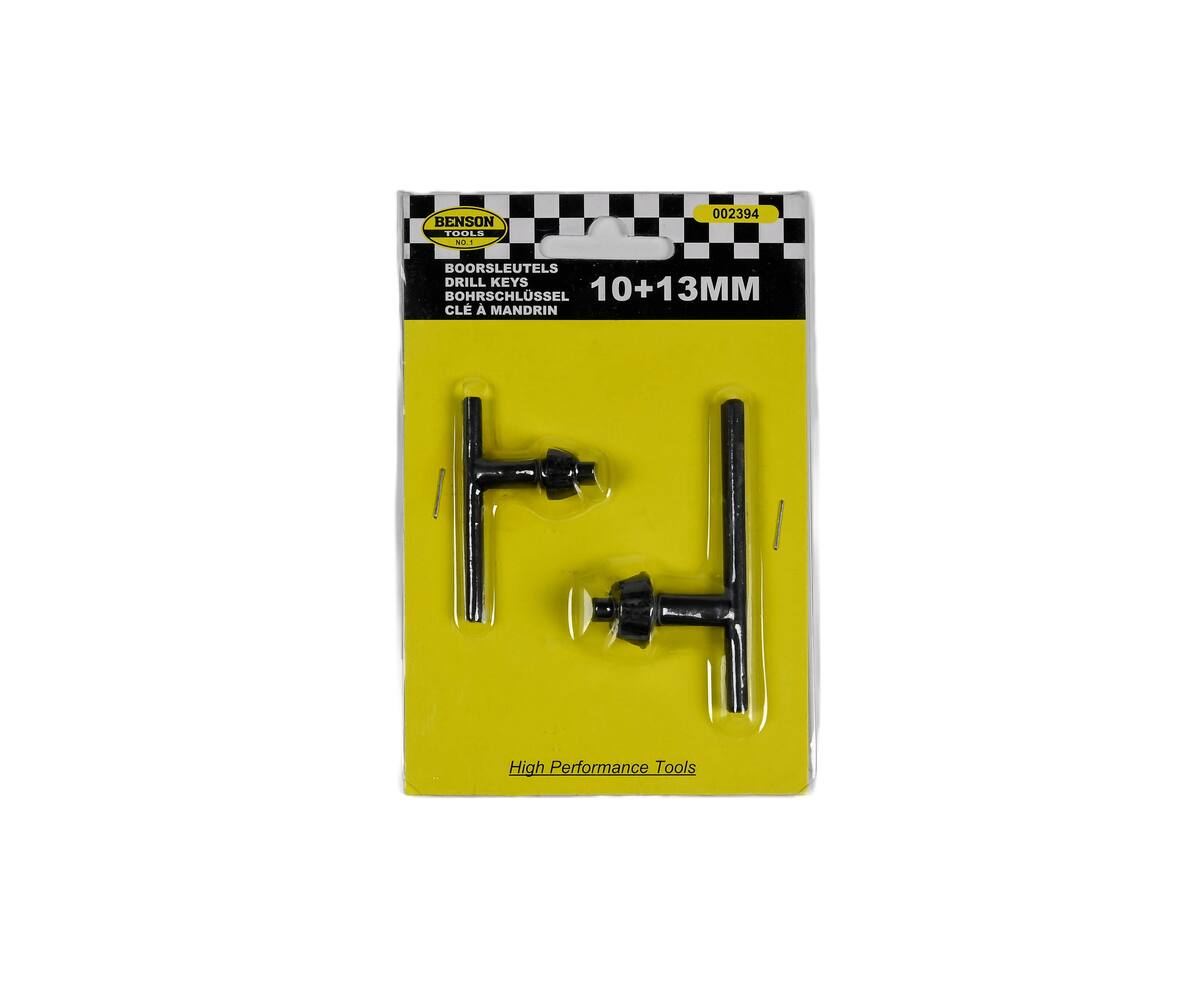 Boorsleutels Set 2-delig, 10+13 mm, ideaal voor bouw en onderhoud.