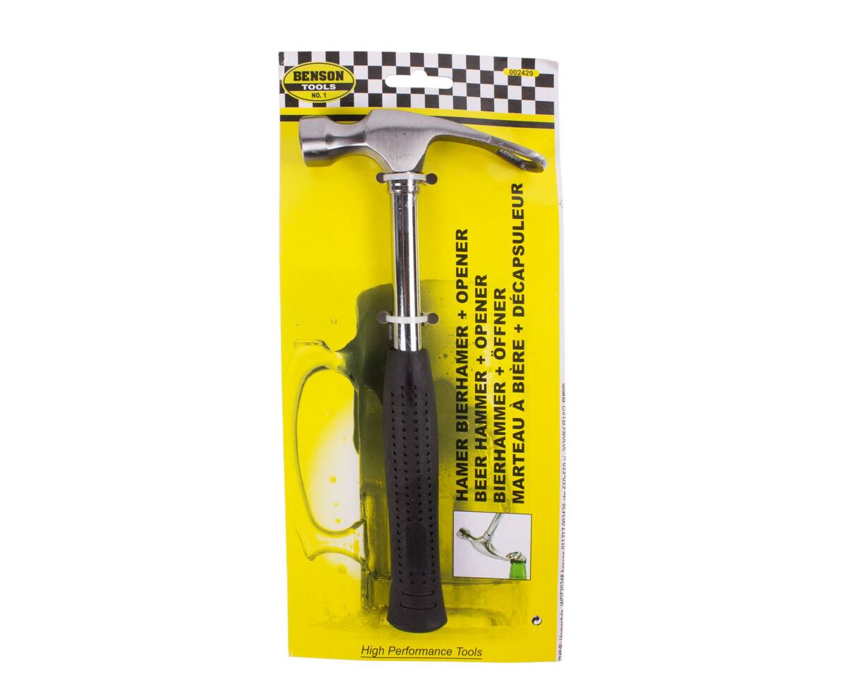 Bierhamer 2-in-1: Klopfunctie + Flesopener voor BBQ's & Feestjes