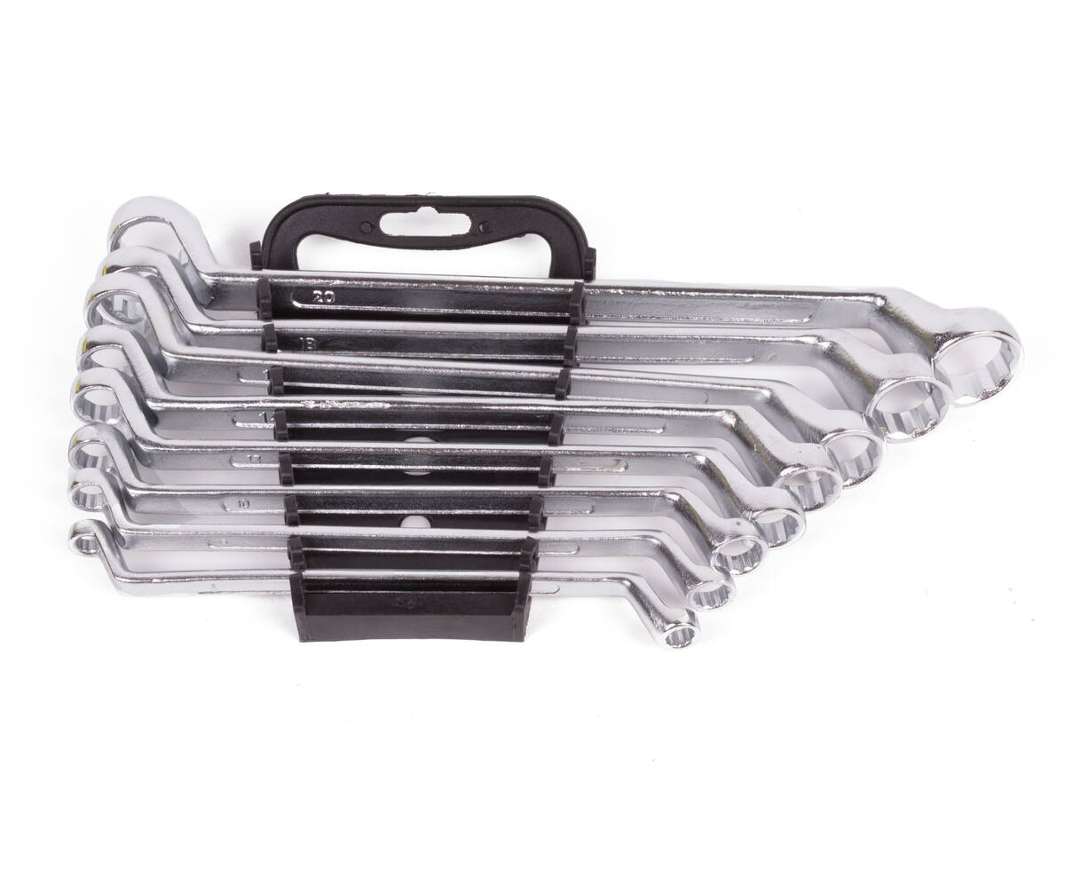 8-delige Ringsleutelset 6-22mm Chroom-Vanadium met Houder