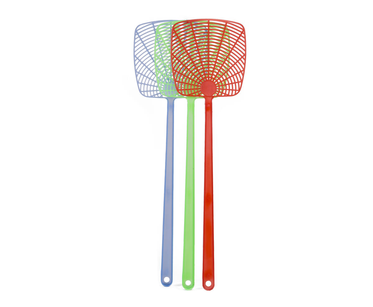 Vliegenmepper Set 3 dlg - 45x12,5 cm, Kunststof, Perfect voor Zomer
