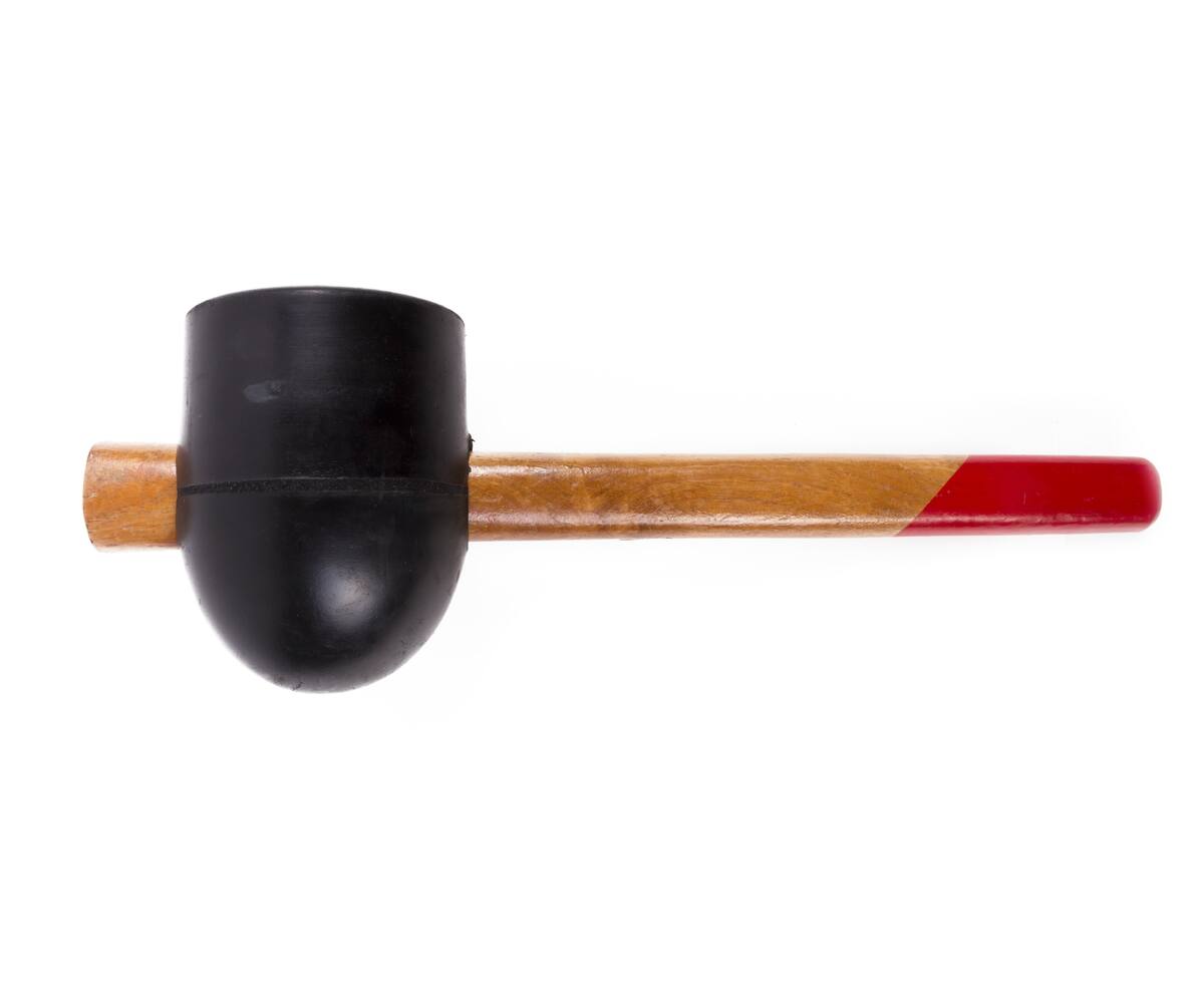 Rubberhamer Ø90 mm met Houten Steel - Ideaal voor Tegelplaatsing