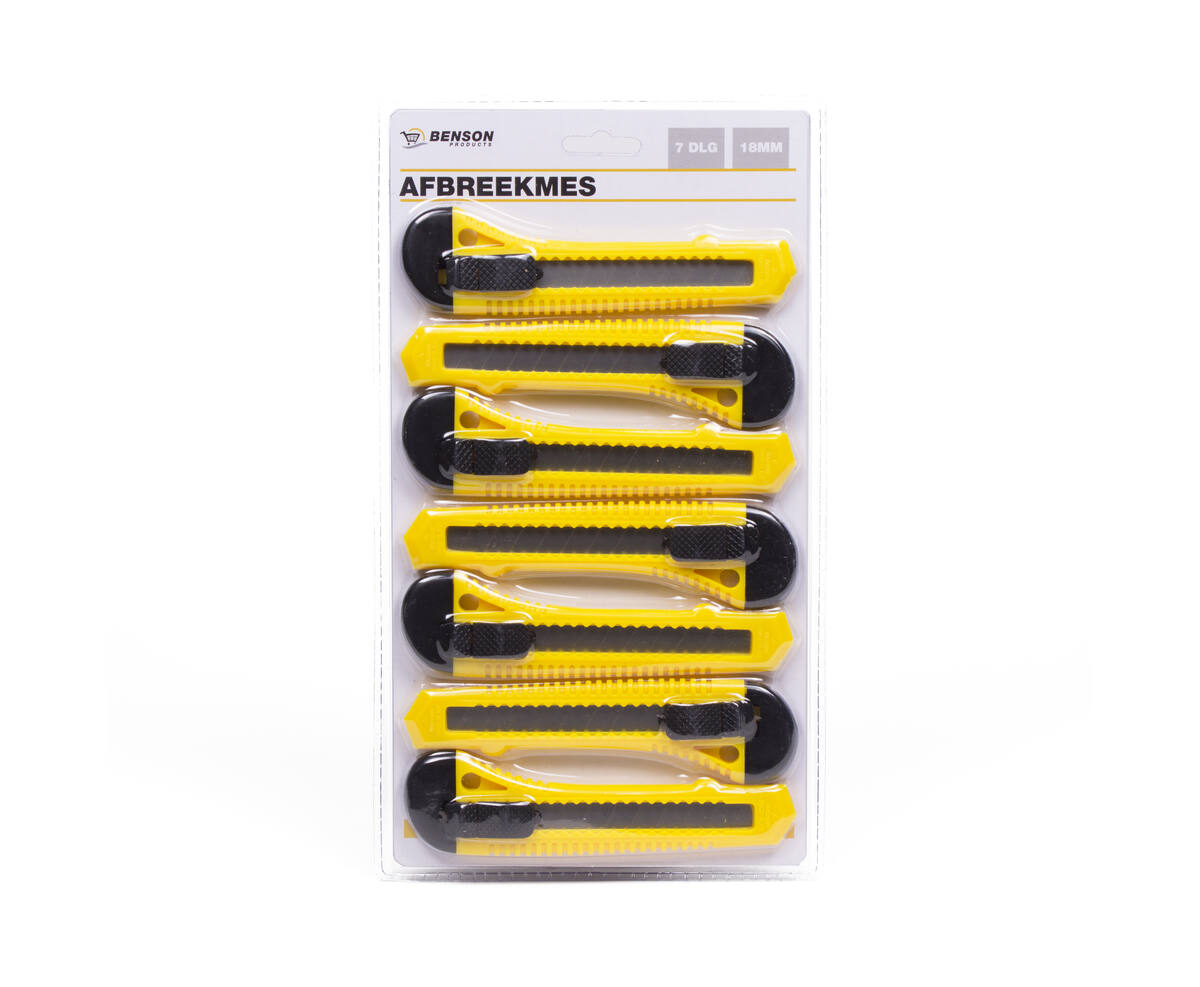 Afbreekmessen 18mm 7-delig - Ideaal voor Papier & Karton Snijden