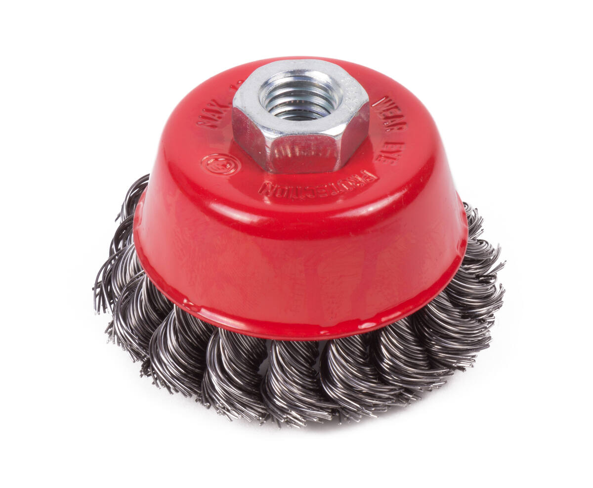 Staalborstel 75mm M14x2 voor Roest- en Verfreiniging, Max 12.500 RPM