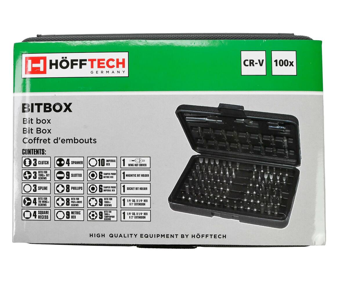 Bitbox 100 dlg - 100 Cr-V Bits in Kunststof Box voor Boormachines