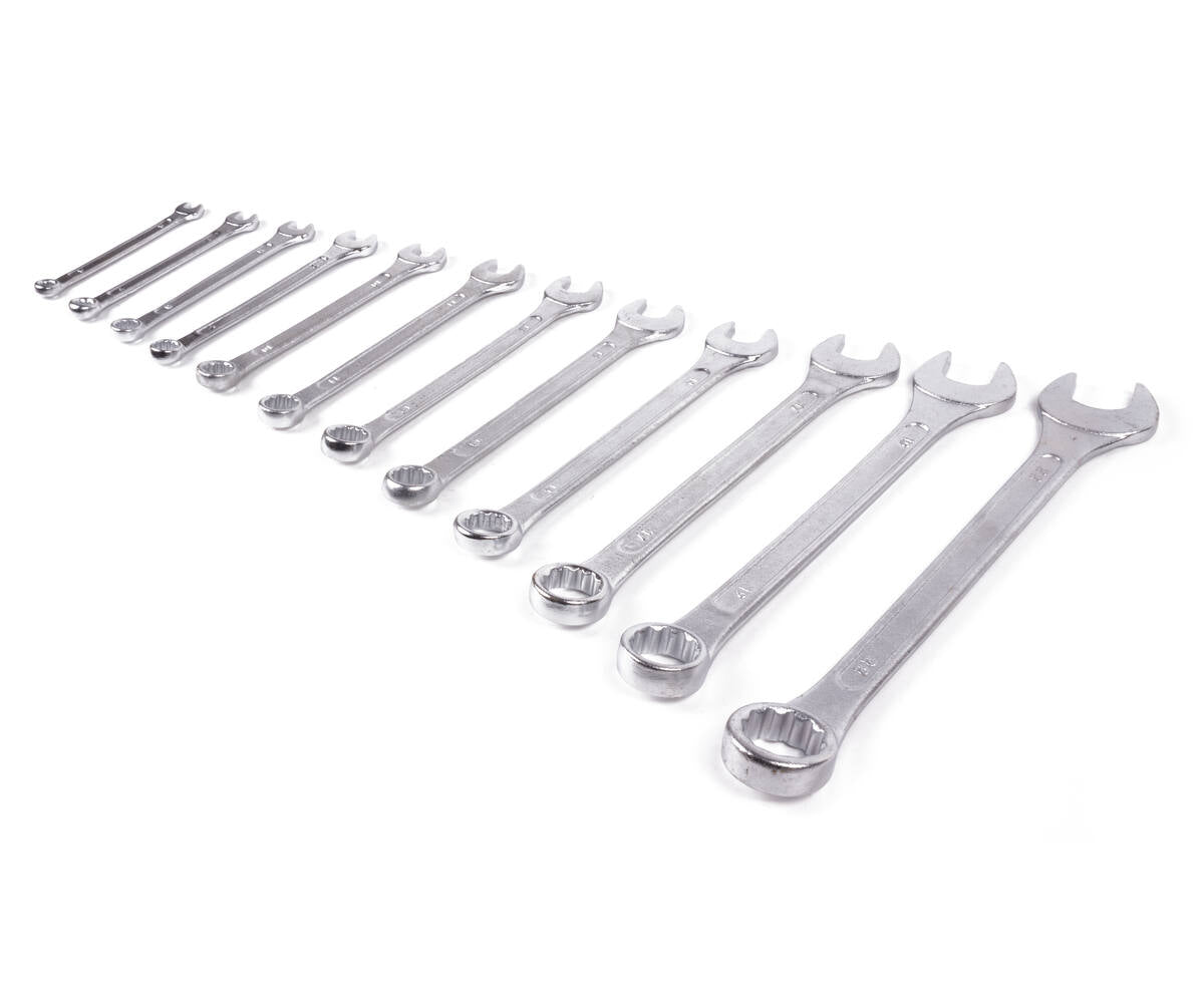 Ring Steek Sleutel Set 12-dlg 6-22mm Chroom-Vanadium Staal Etui