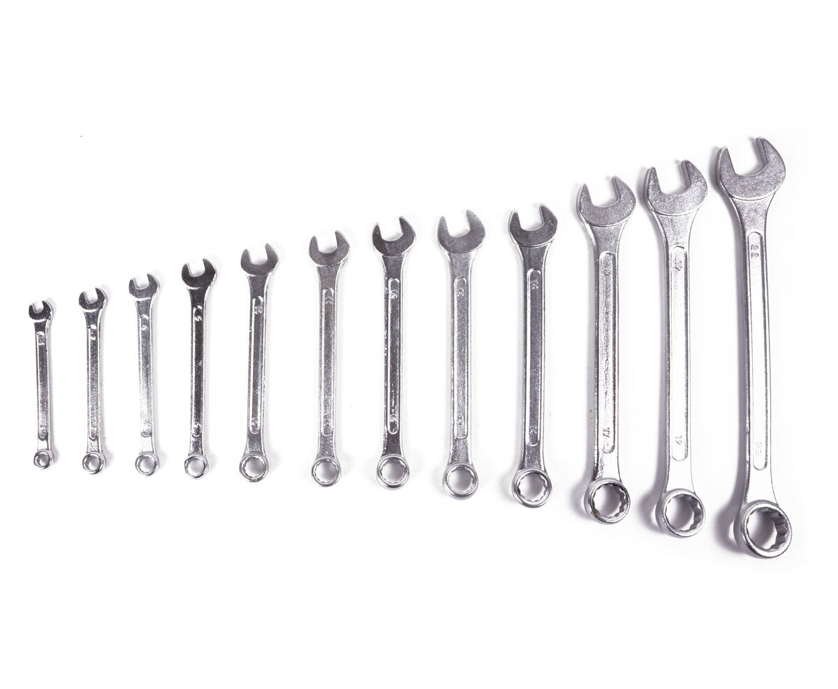 Ring Steek Sleutel Set 12-dlg 6-22mm Chroom-Vanadium Staal Etui