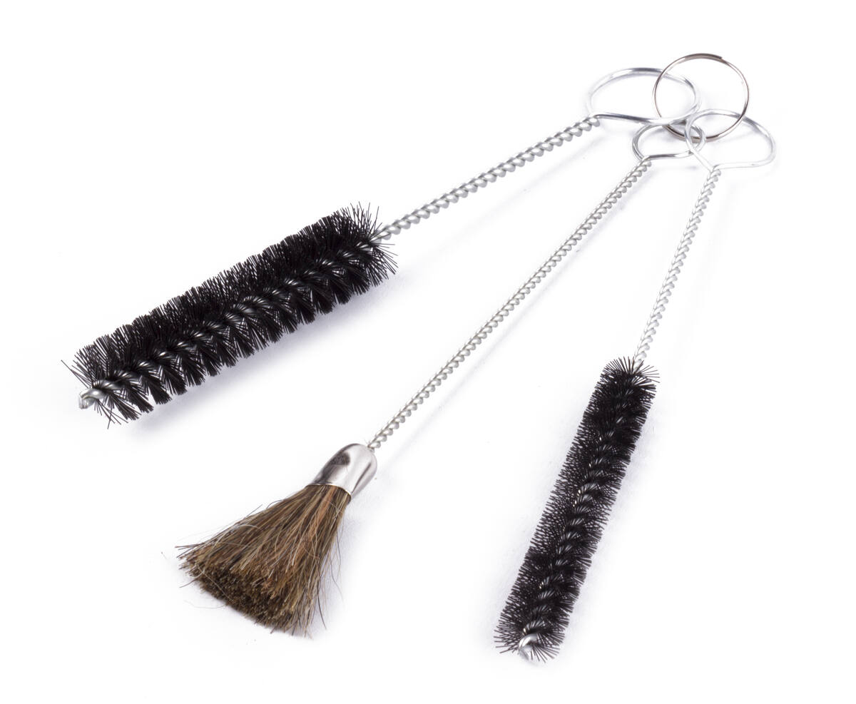 Borstel Rager Set 3-delig: 10/18mm ronde, 13mm platte, 18cm lang.