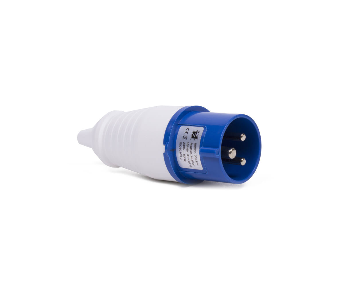 CEE Stekker Blauw 16A 220-240V IP44 voor Buiten en Gereedschap