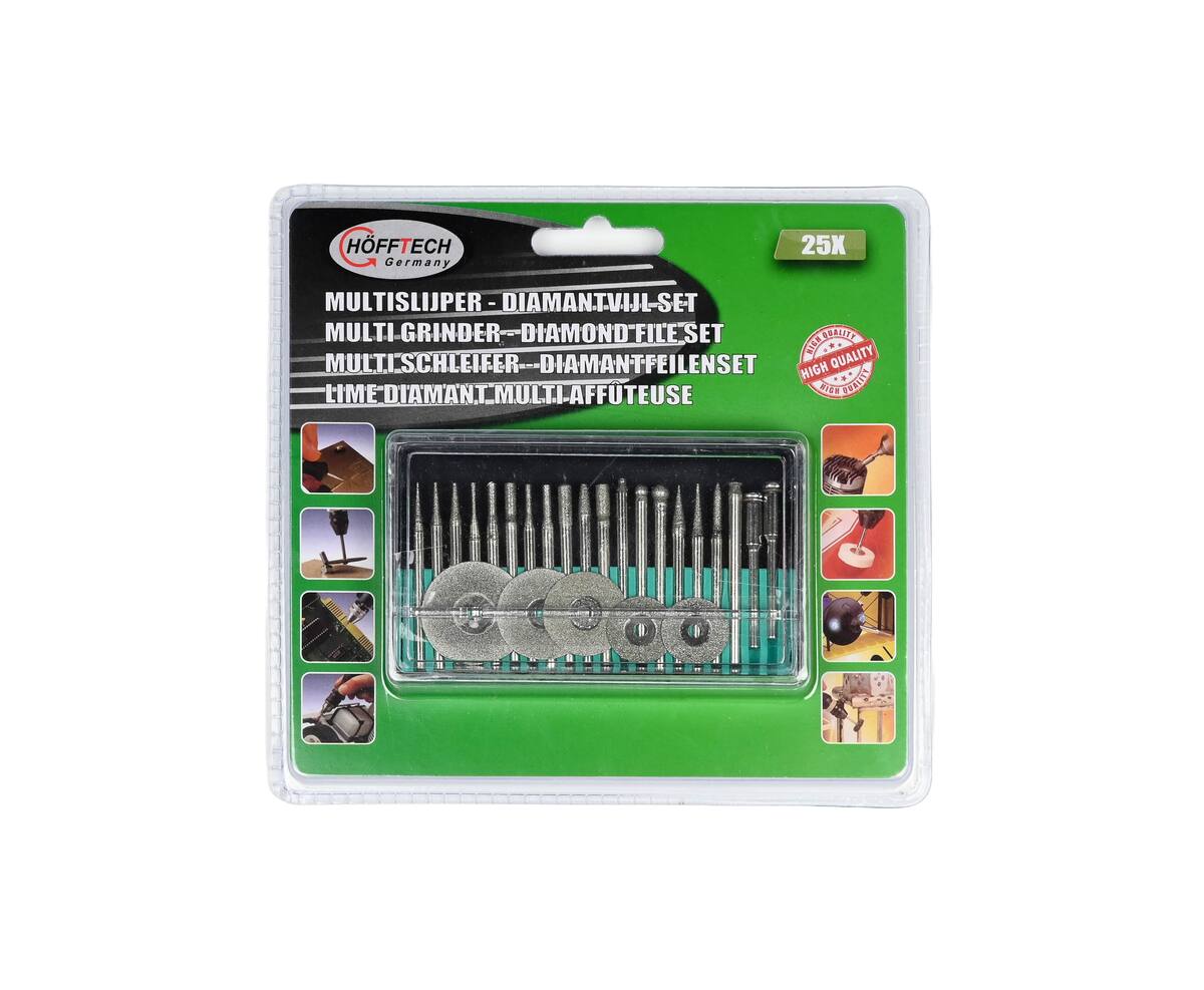 Diamantvijl Set 25 dlg - Precisiewerk voor hout en metaalbewerking