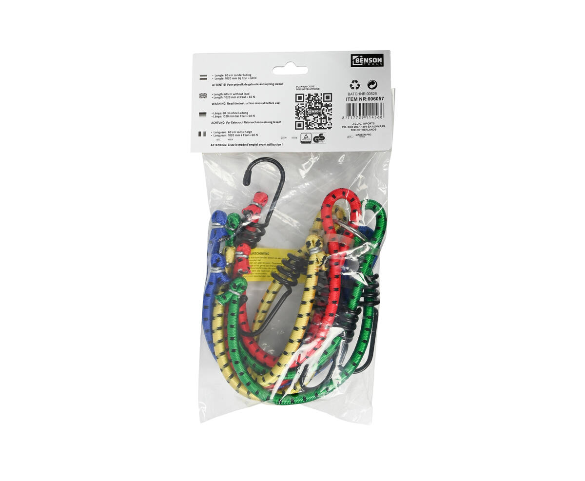 Bagagespin 8-arm 8mm BS Norm, 60-102cm, in Etui voor lichte ladingen