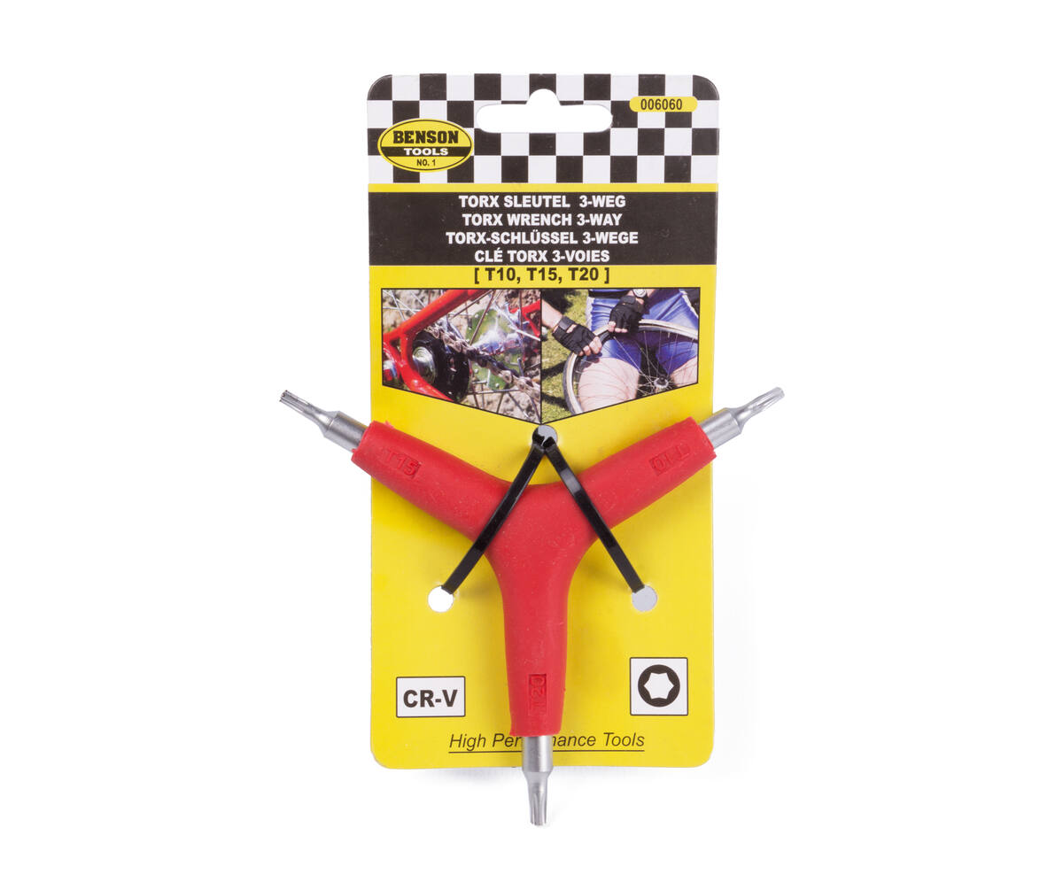Torx Sleutel 3 Weg T10/T15/T20 - Ideaal voor Meubel- en Fietsreparatie