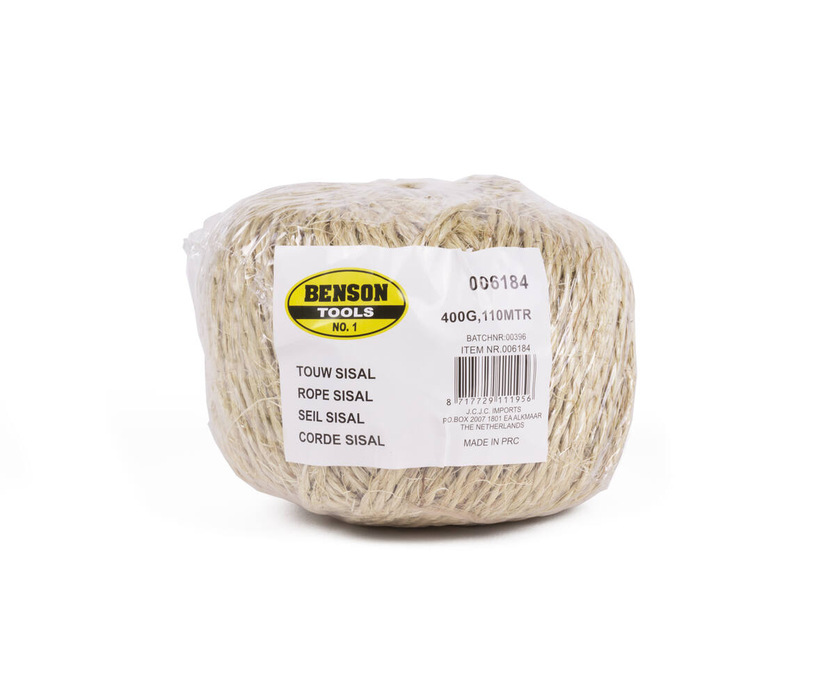 Sisal Touw 110m 400g - Ideaal voor Tuinieren en Knutselen