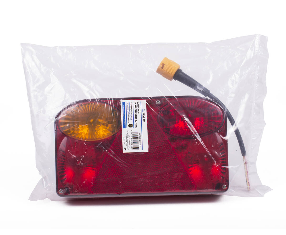 Caravan Achterlicht Links Rood Delux met Kabel voor Veiligheid en Stijl