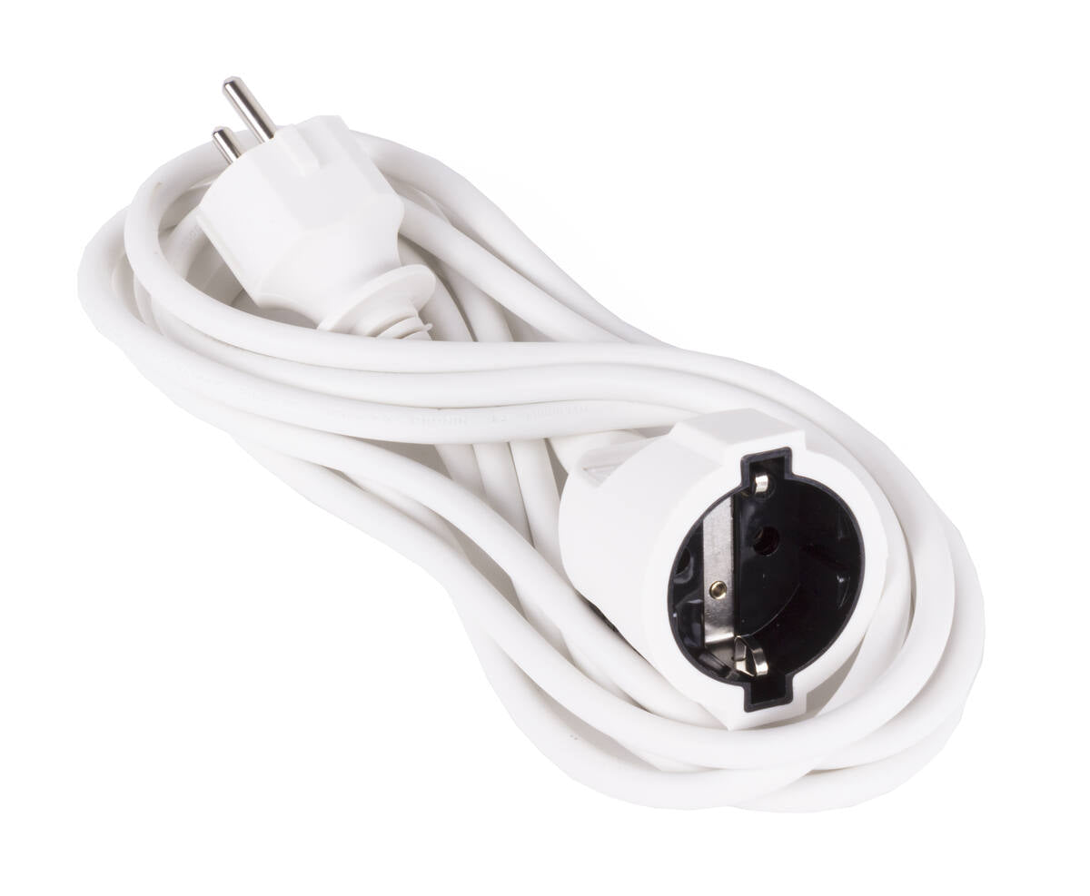 Verlengsnoer 3m met RA 3x1.0, 250V/16A voor huis & werkplek.