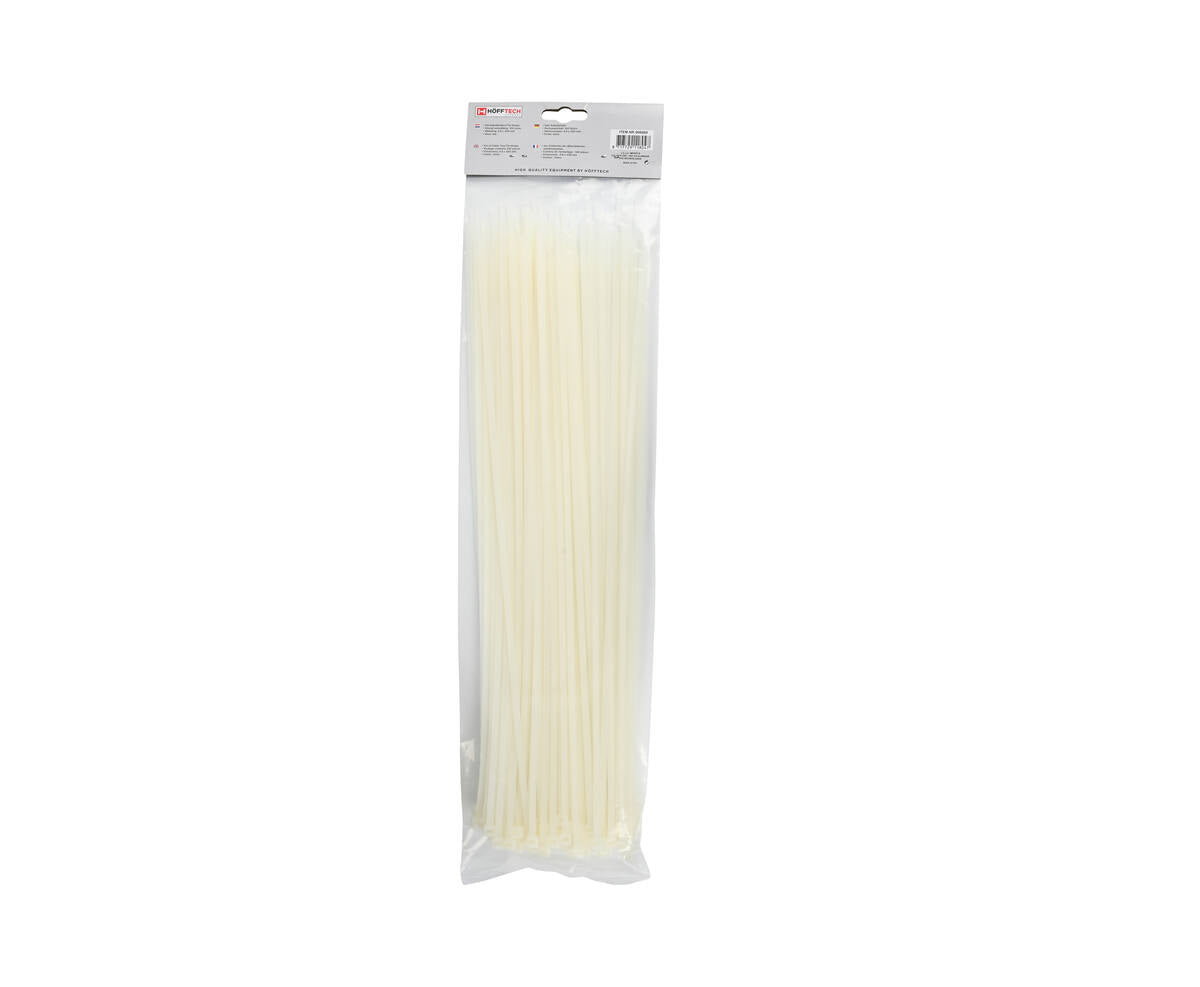 Kabelbinders 4,8x430 mm Wit - 100 stuks, bundelen en bevestigen.