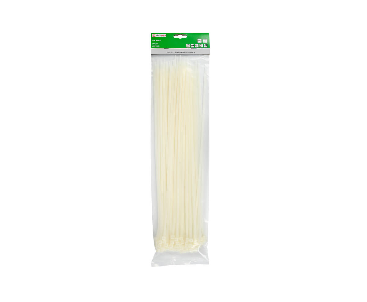Kabelbinders 4,8x430 mm Wit - 100 stuks, bundelen en bevestigen.