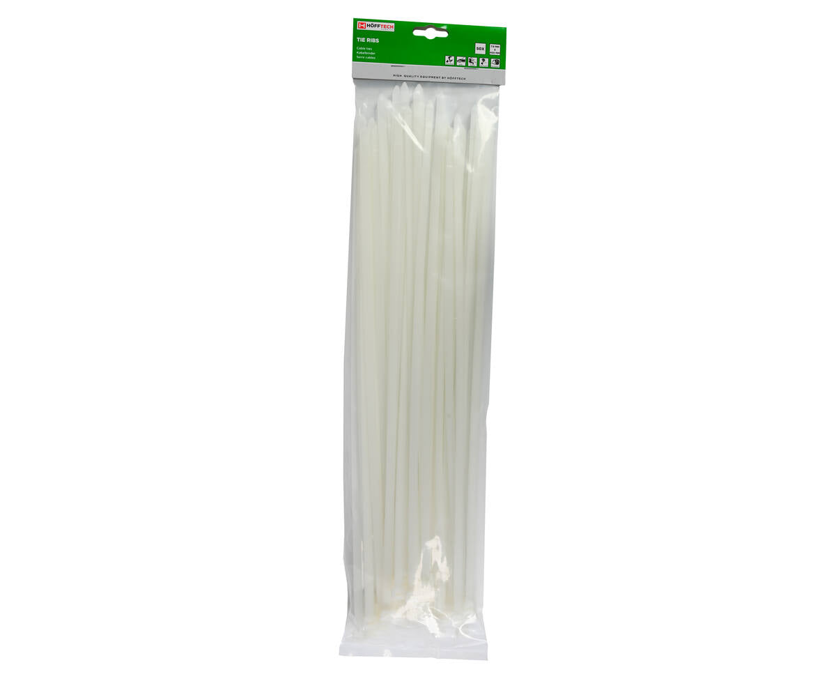 Witte Kabelbinders 7,8x450mm - 50 Stuks - Kabels Organiseren