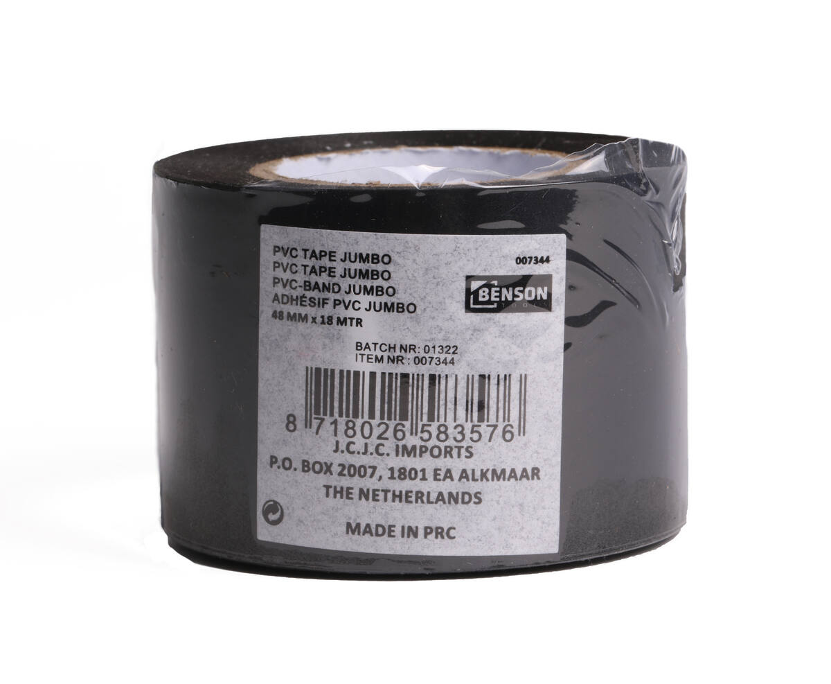PVC Tape 48mm x 18m, ideaal voor verzegelen en bundelen.
