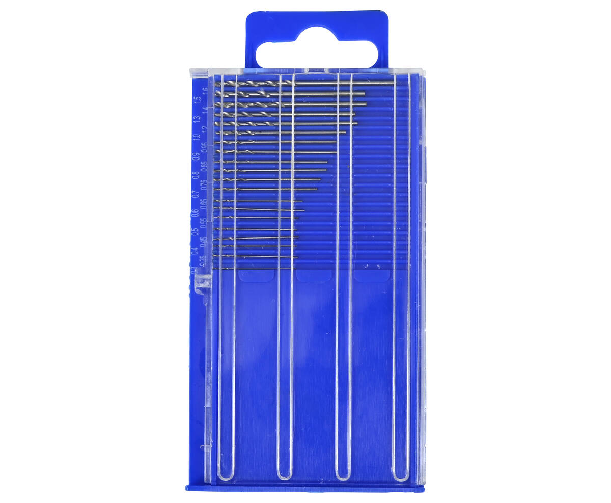 20-delige HSS Boorset 0.3-1.6 mm voor Metaal en Kunststof