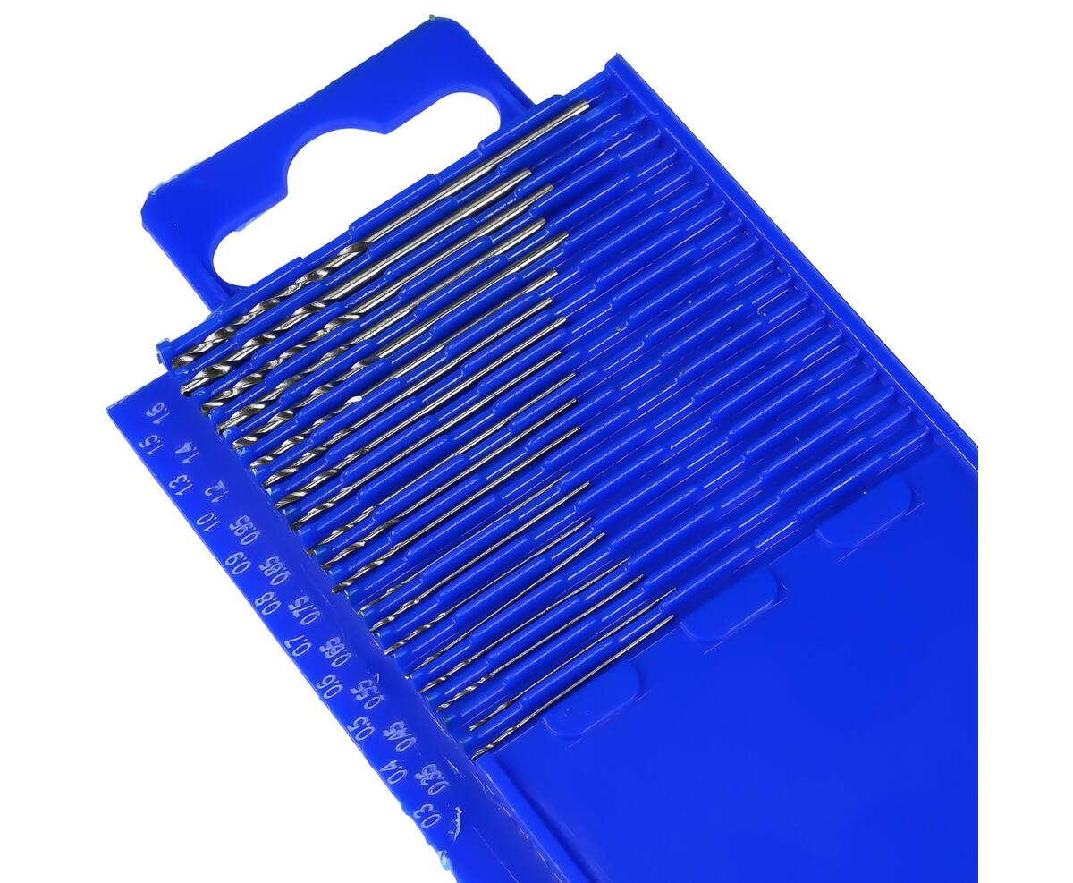 20-delige HSS Boorset 0.3-1.6 mm voor Metaal en Kunststof