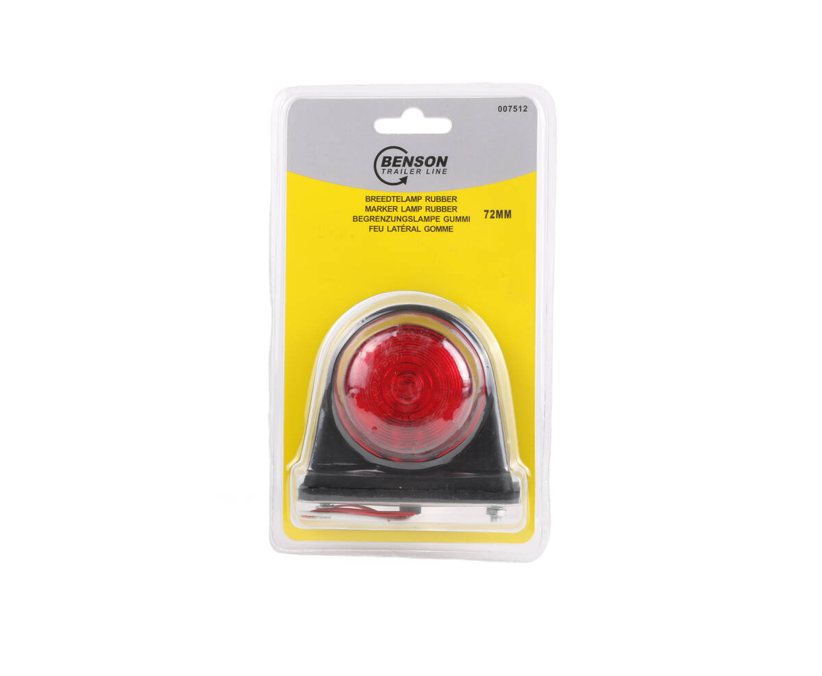Breedtelamp 72mm Rood/Wit, E-Keur, Voor Verbeterde Zichtbaarheid