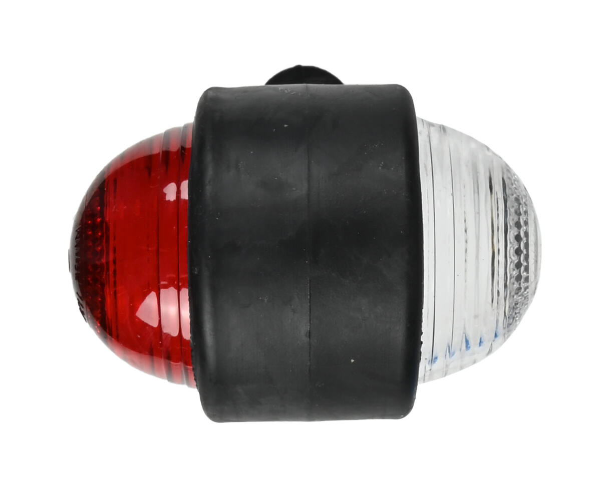 Breedtelamp 125mm Rood/Wit 12V E-Keur, Ideaal voor Aanhangers
