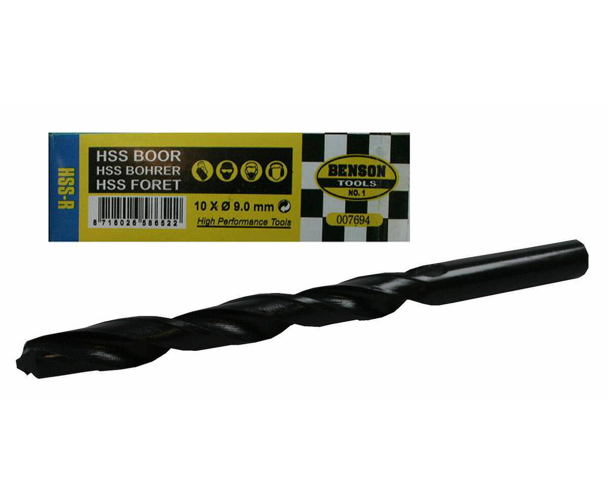 HSS Boorset 9.0 mm 10-delig - Voor Metaal, Hout, Kunststof