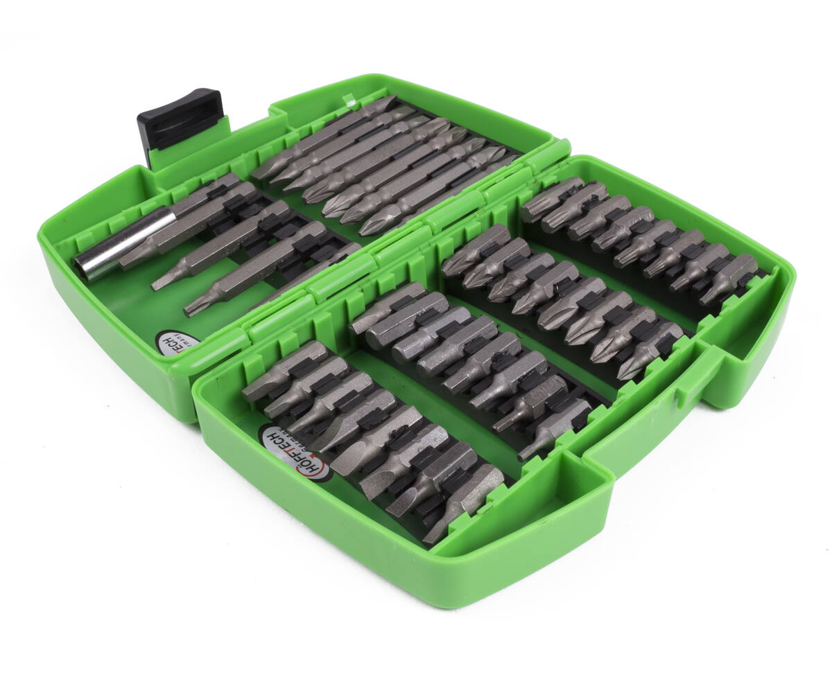 Bitset 45 dlg Cr-V: 45 stuks, Cr-V staal, voor schroevendraaiers.