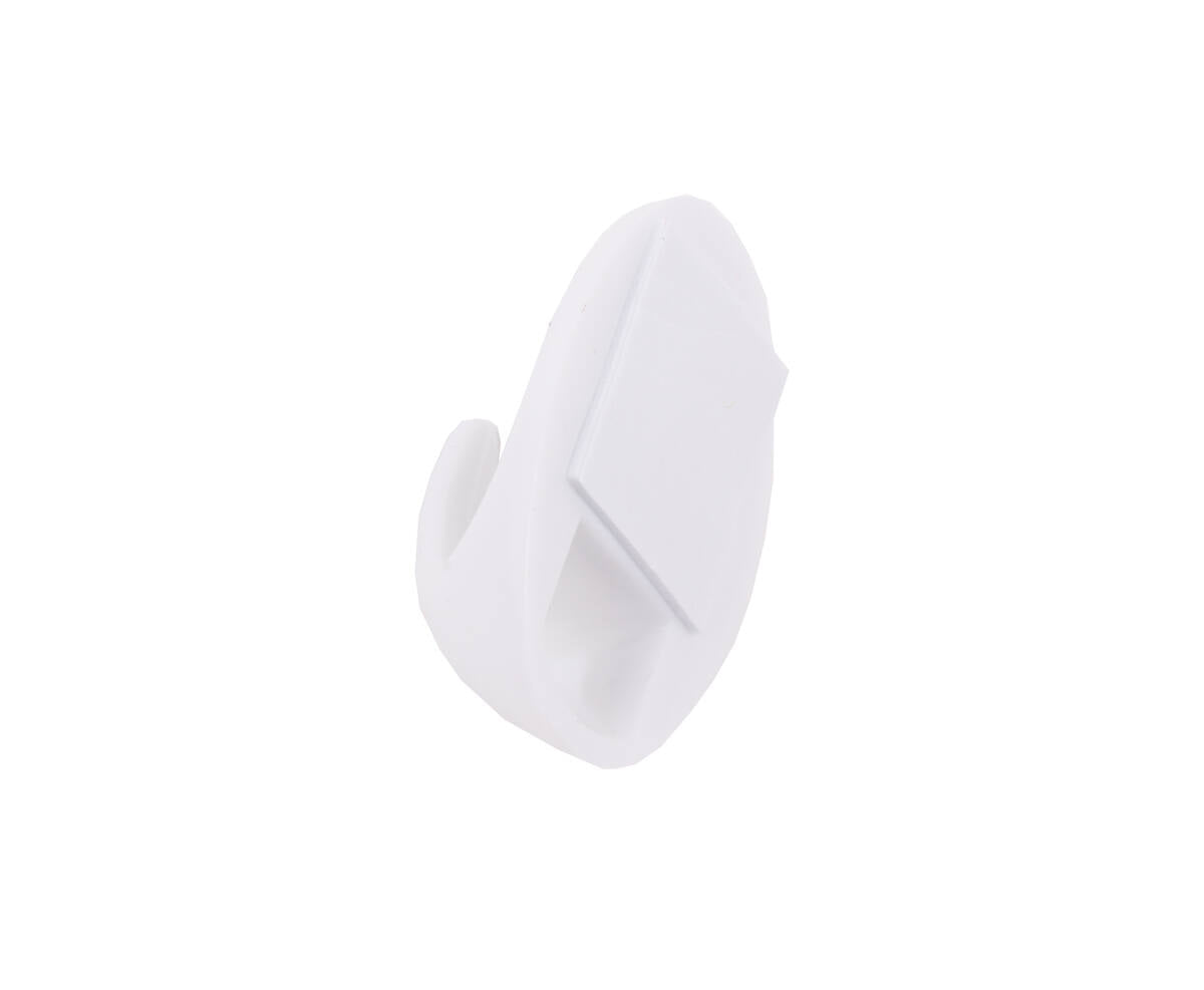 Zelfklevende Witte Handdoekhaken 6 Stuks, Compact L48xB30xH20mm
