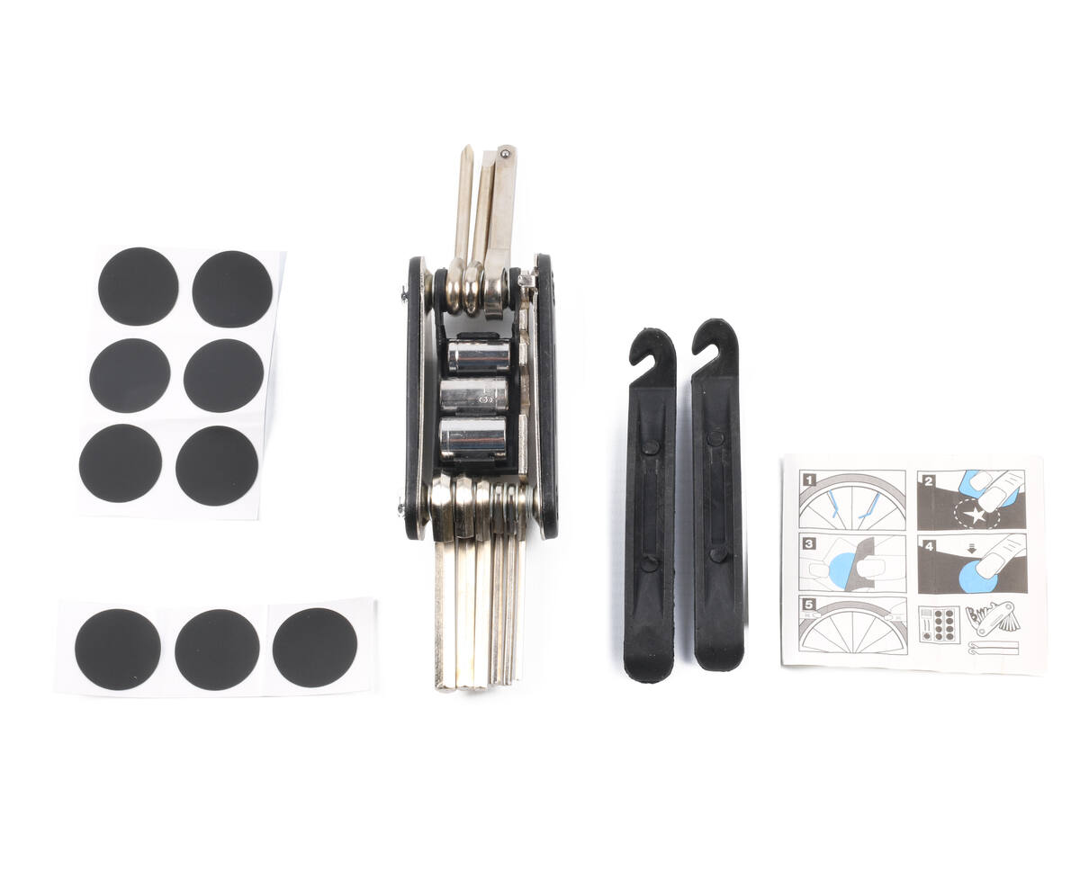 Fiets Reparatieset 16-delig: Patches, Sleutels, Tools voor Onderweg