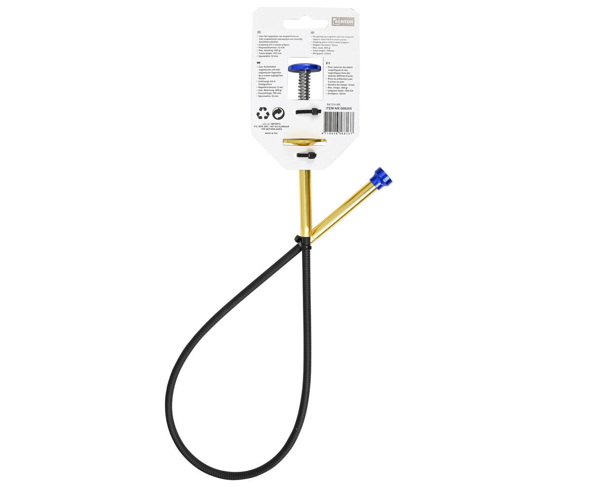 2-in-1 Magnetische Alu Pick Up Tool, 700mm Reikwijdte, 400g Draagkracht