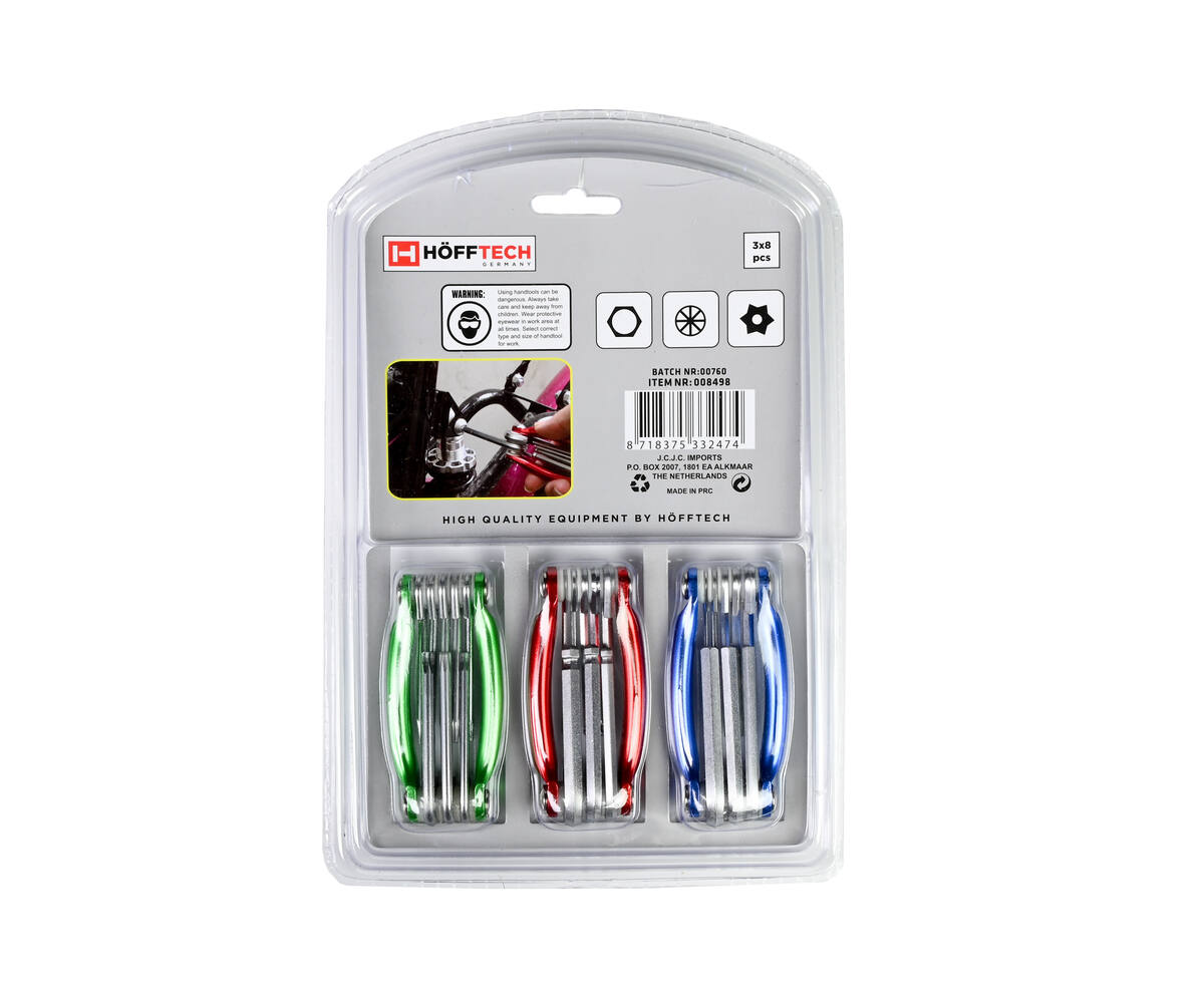 Inbus + Torx Sleutelset 24 dlg - Voor Fiets- en Meubelreparaties