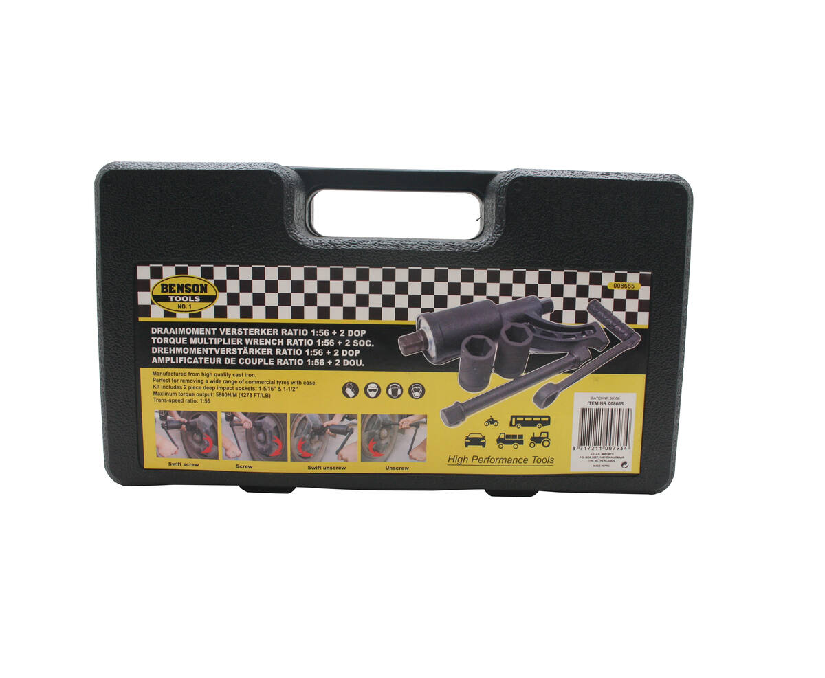 Draaimoment Versterker 1:56, 5200Nm, 32/33mm Doppen voor Auto's