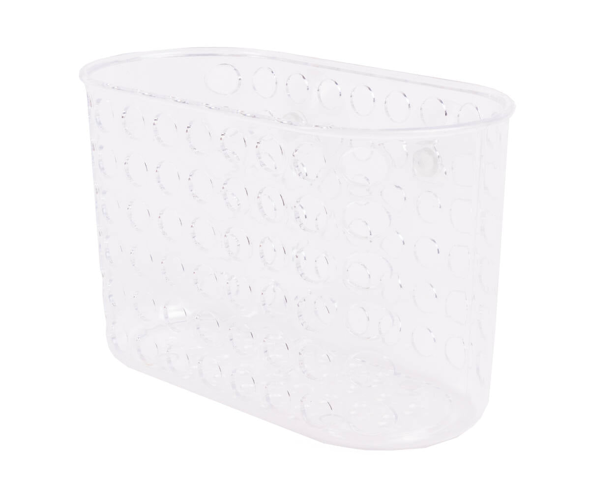 Transparant Douchebakje L: 17,5x8x12cm, Zuignapbevestiging voor Badkamer