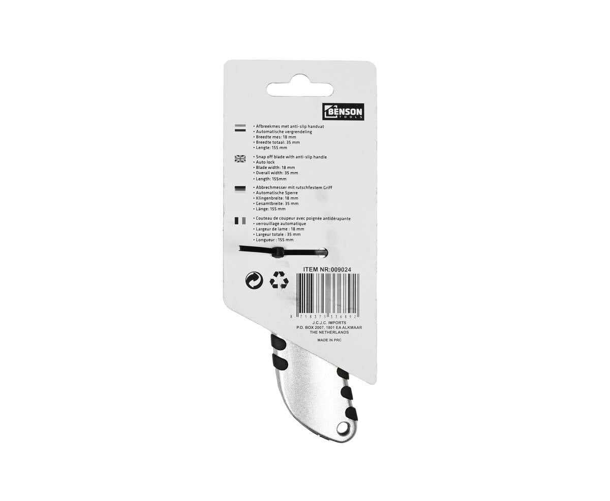 Afbreekmes 18 mm Aluminium - Snijdt papier en karton moeiteloos