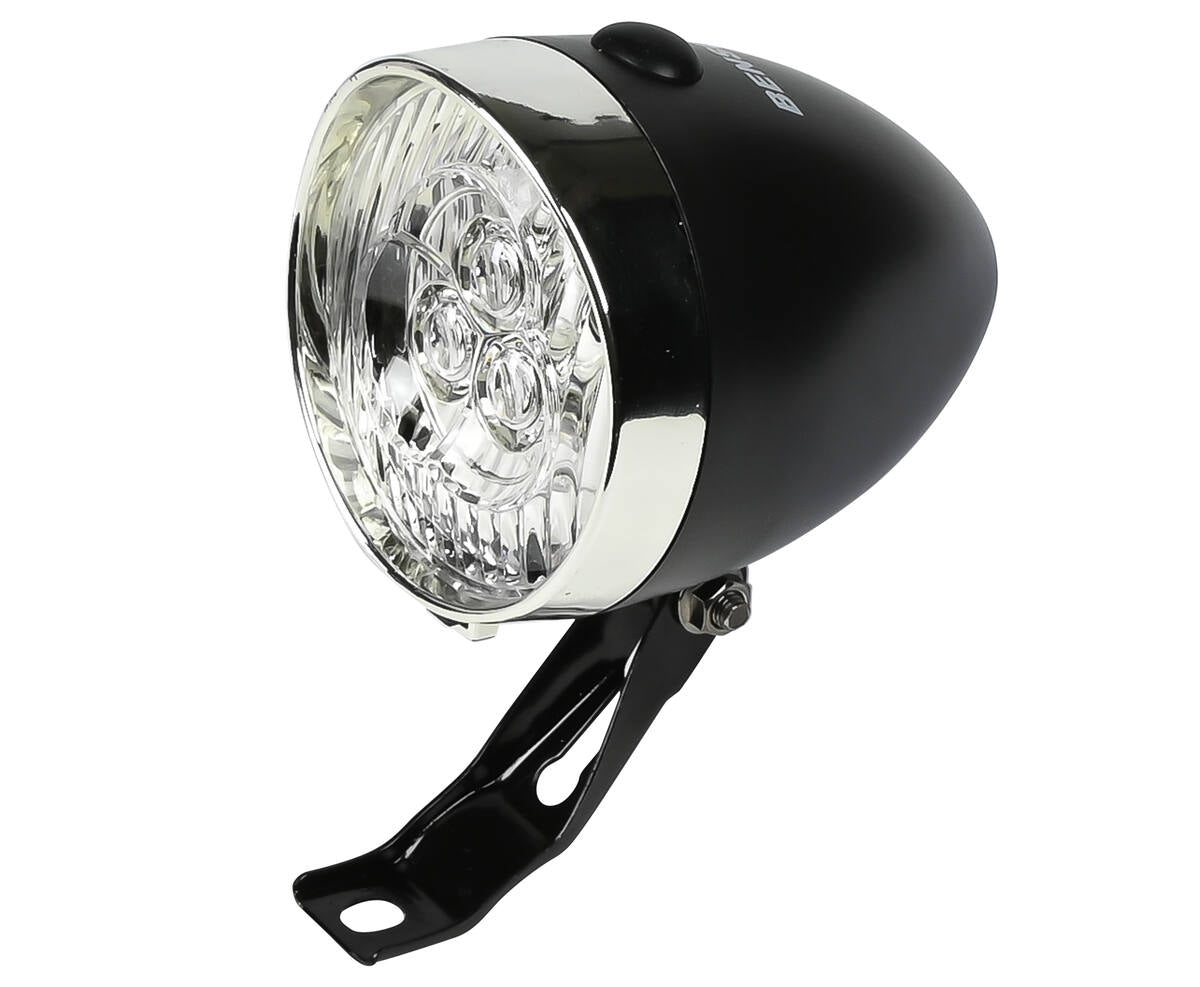 Fietskoplamp 3 LED Zwart, Voorvorkmontage, 3x AAA, Stijlvolle Verlichting