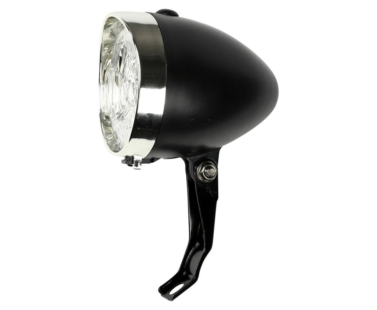 Fietskoplamp 3 LED Zwart, Voorvorkmontage, 3x AAA, Stijlvolle Verlichting