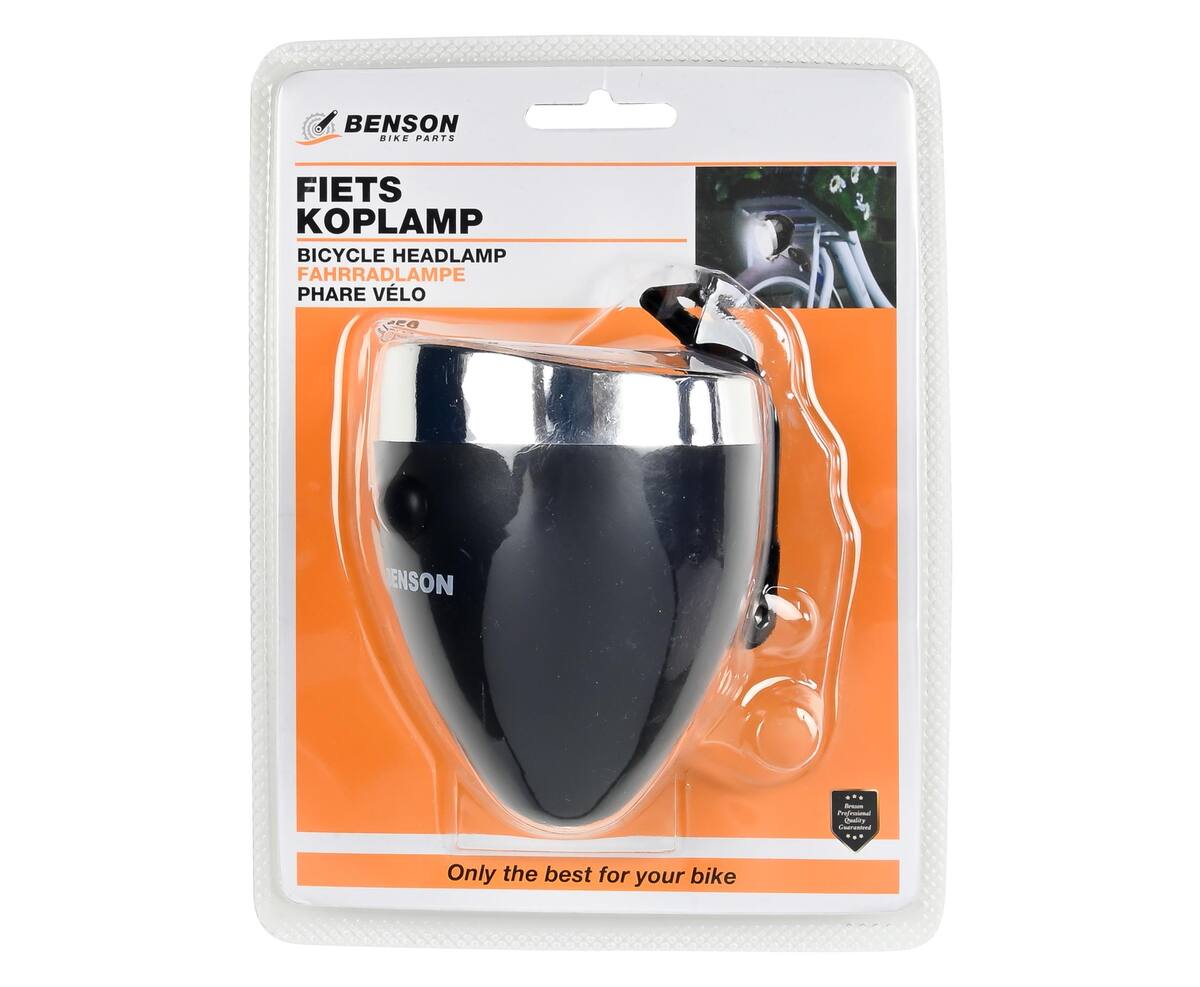 Fietskoplamp 3 LED Zwart, Voorvorkmontage, 3x AAA, Stijlvolle Verlichting